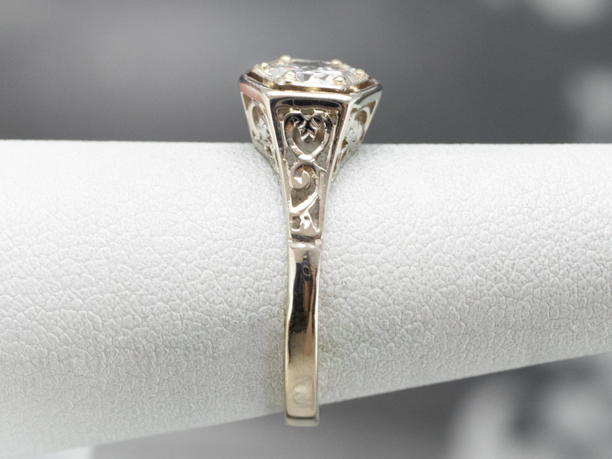 Diamond Sweetheart Filigree Ring