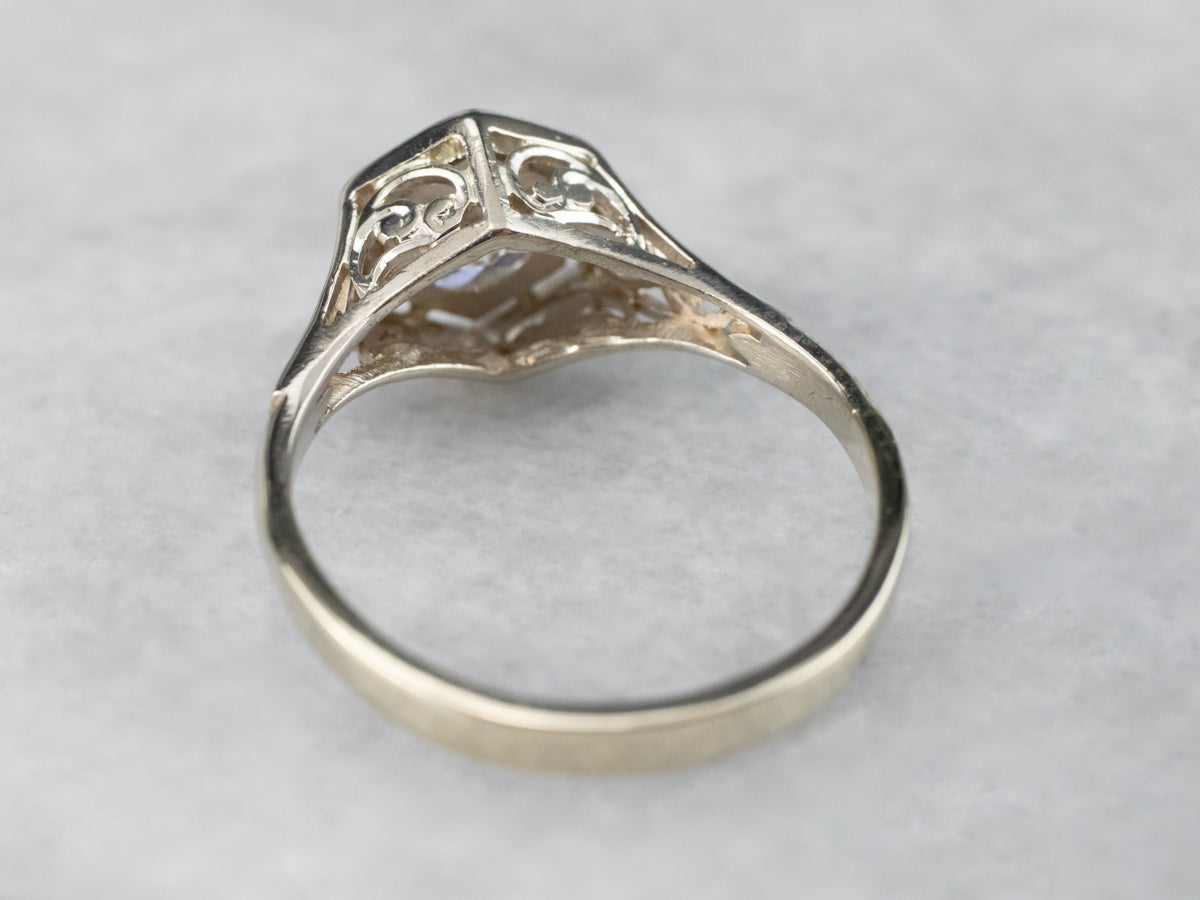 Diamond Sweetheart Filigree Ring