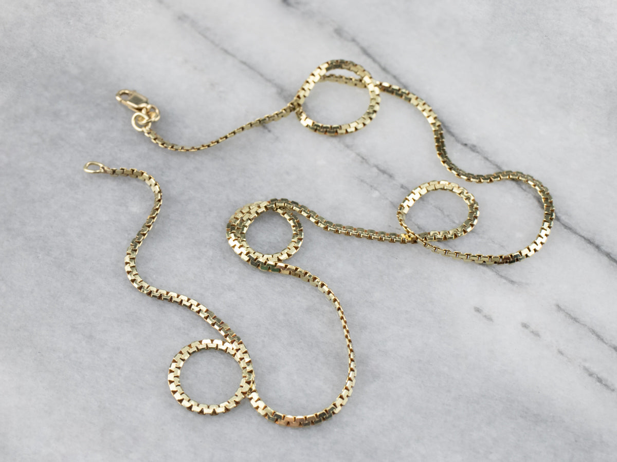 Flat 14K Gold Serpentine Chain