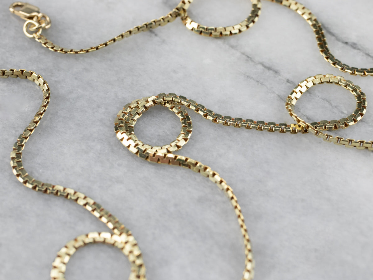 Flat 14K Gold Serpentine Chain