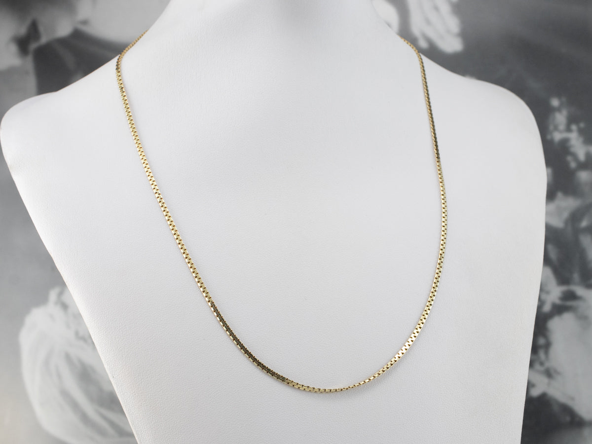 Flat 14K Gold Serpentine Chain