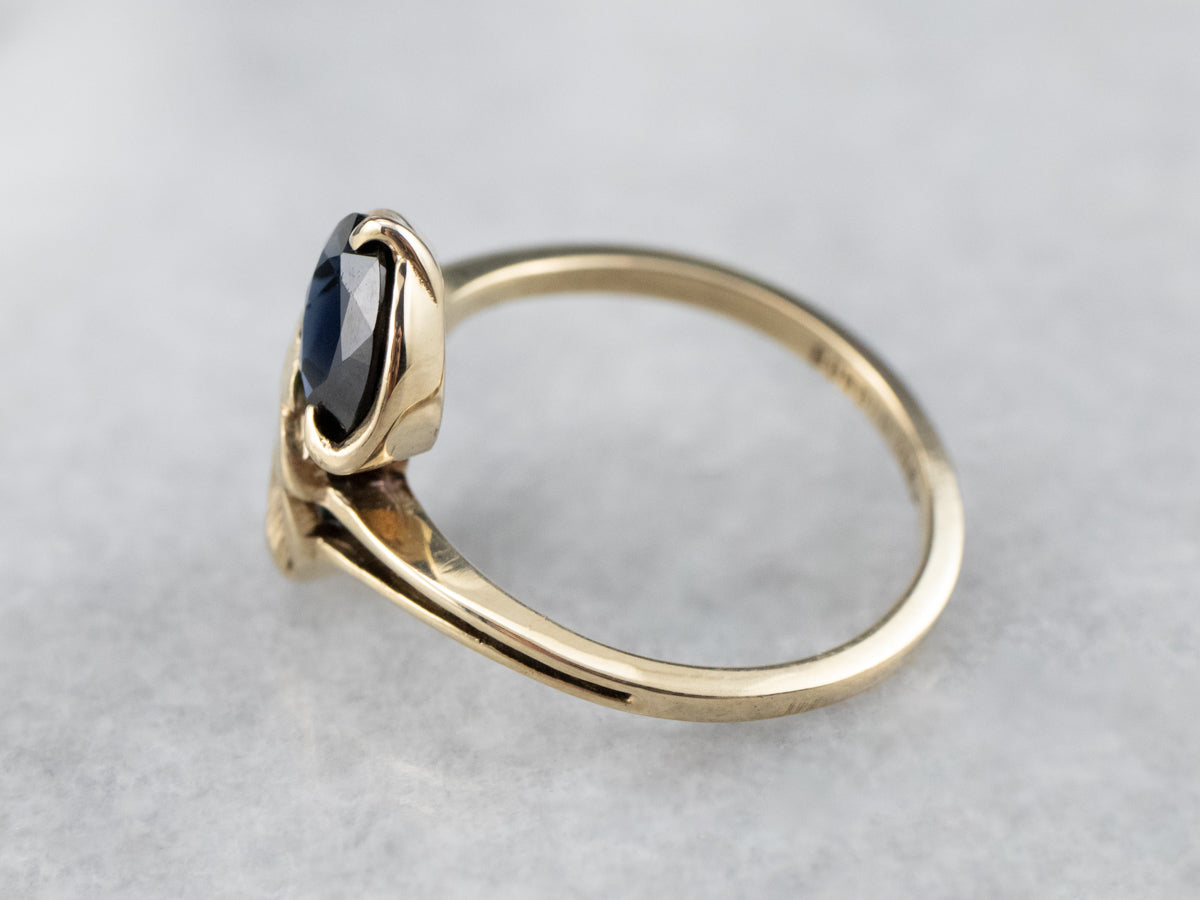 Botanical Sapphire Bypass Ring