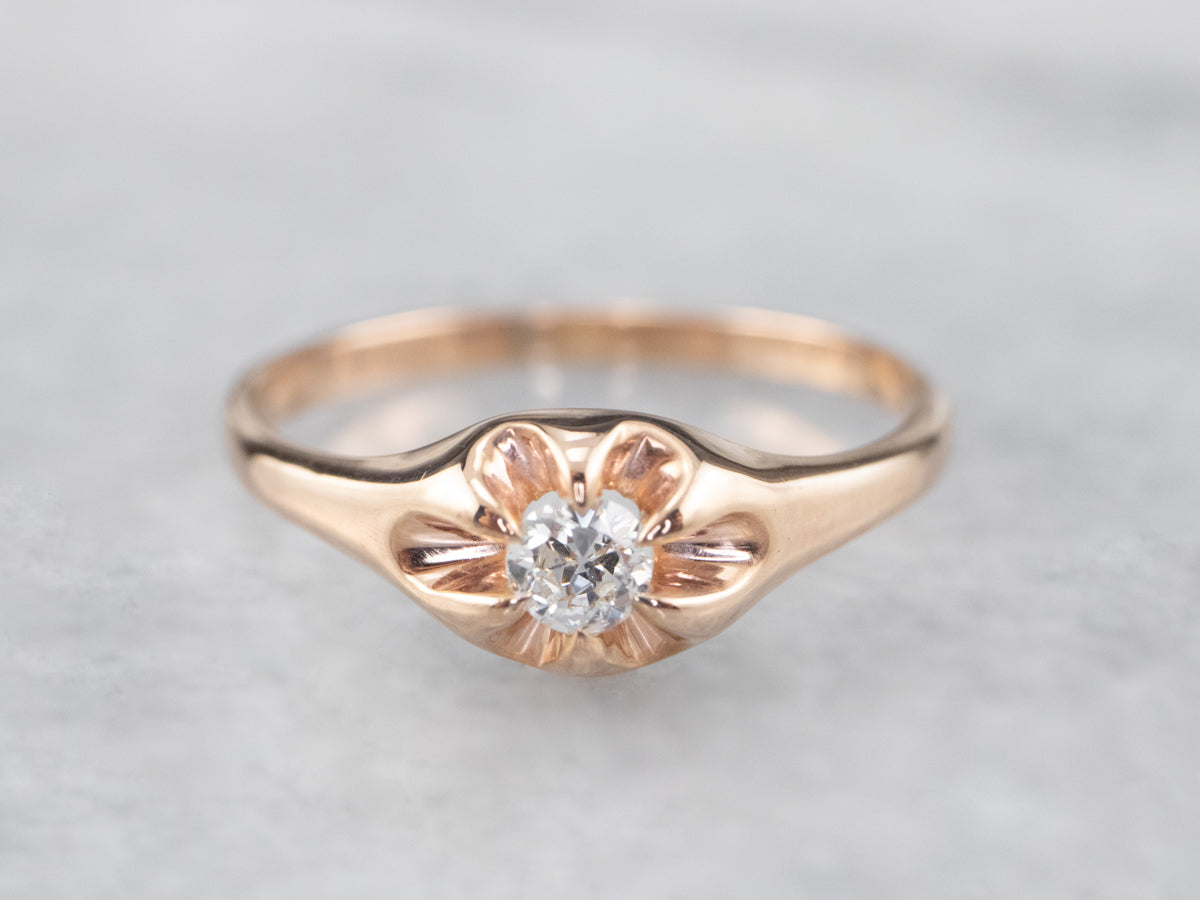 Buttercup Diamond Solitaire Engagement Ring