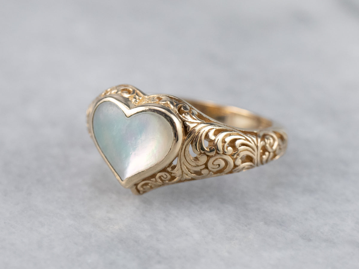 Vintage Mother of Pearl Ring - Elisabeth - 5