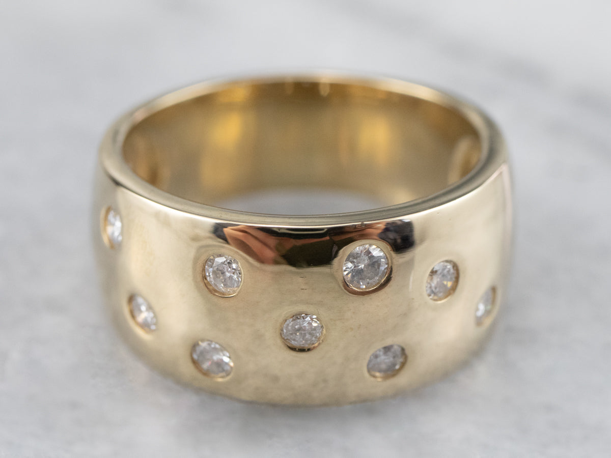 Yellow Gold Diamond Etoile Band