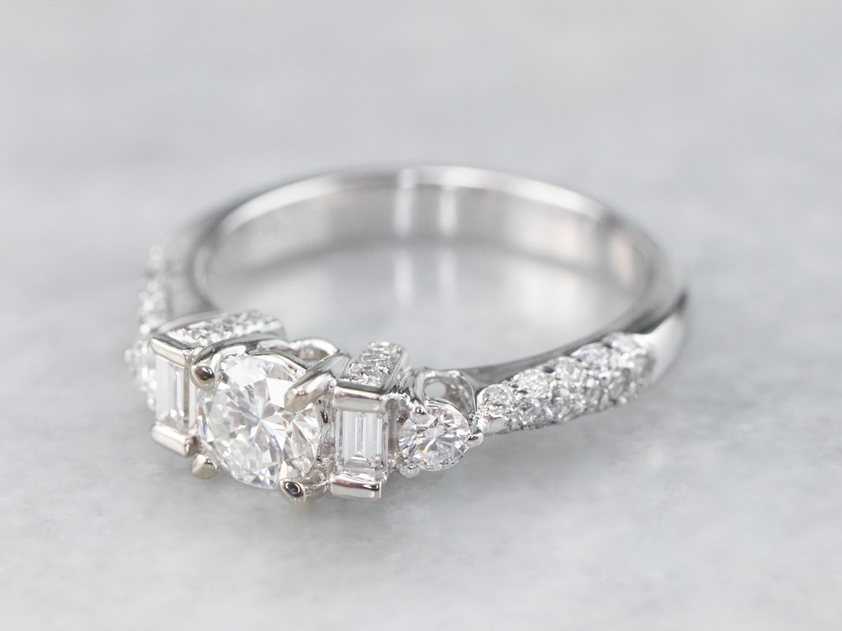 Diamond White Gold Engagement Ring