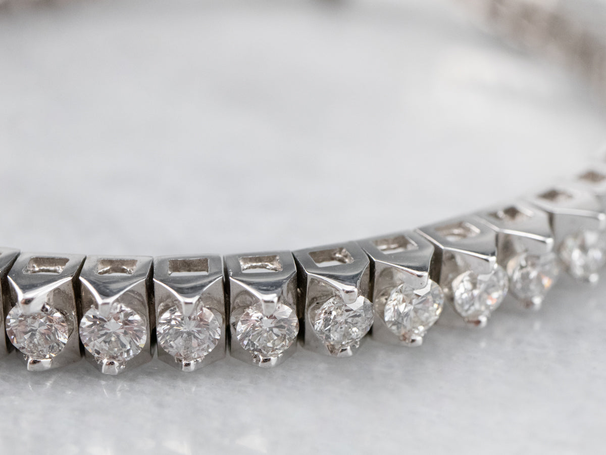 Modern Diamond Tennis Bracelet