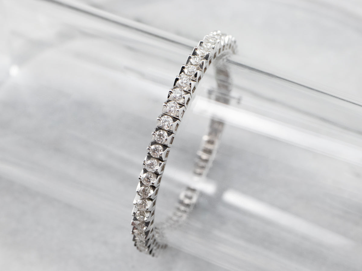 Modern Diamond Tennis Bracelet