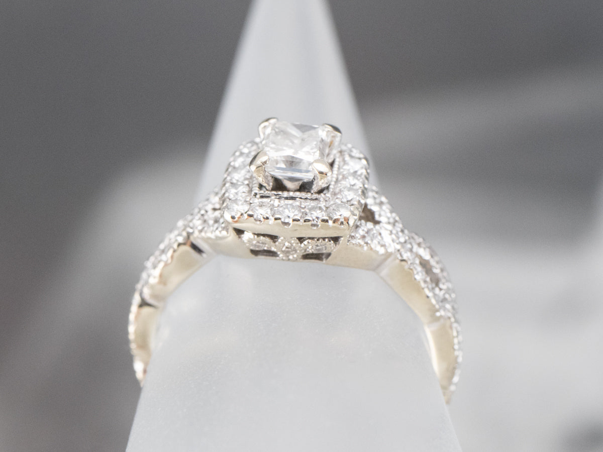 Modern Neil Lane Diamond Engagement Ring