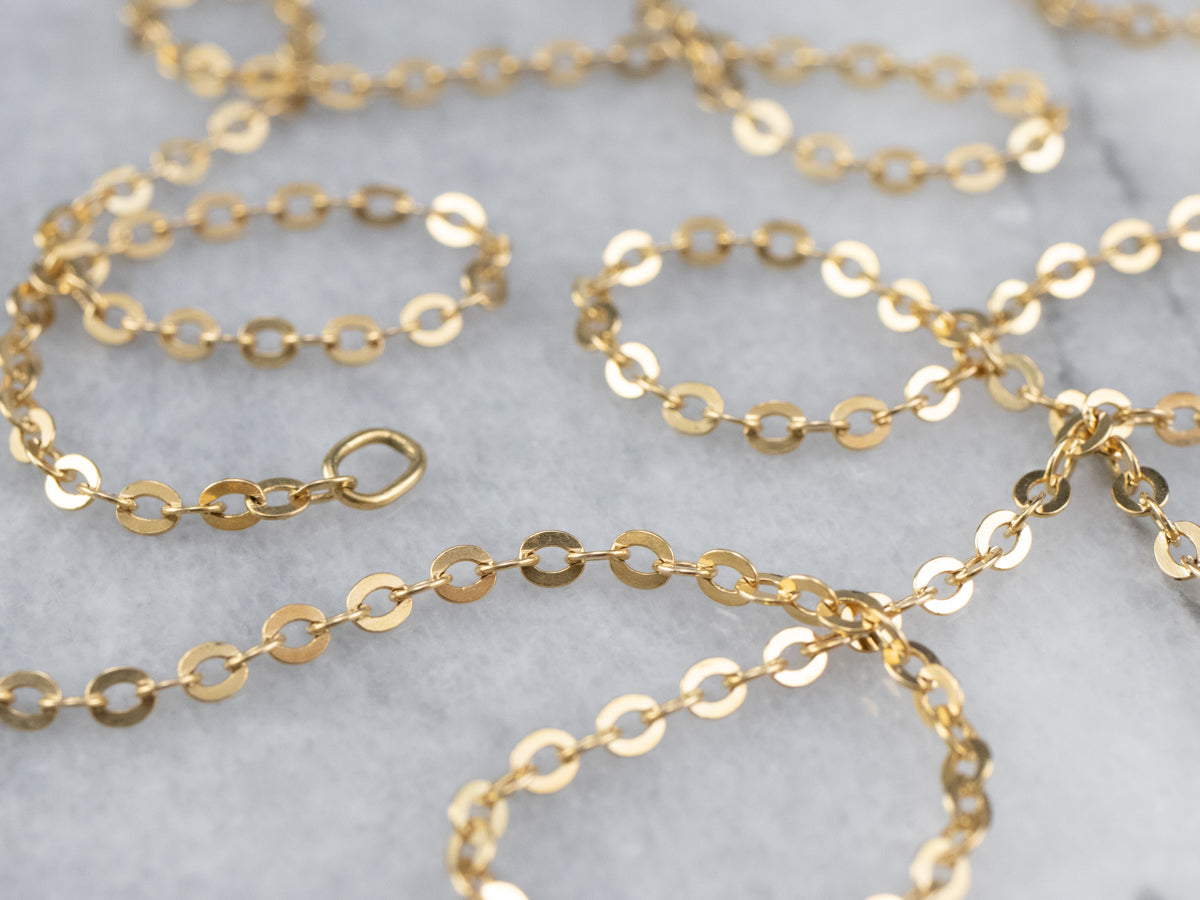 Yellow 18K Gold Cable Chain