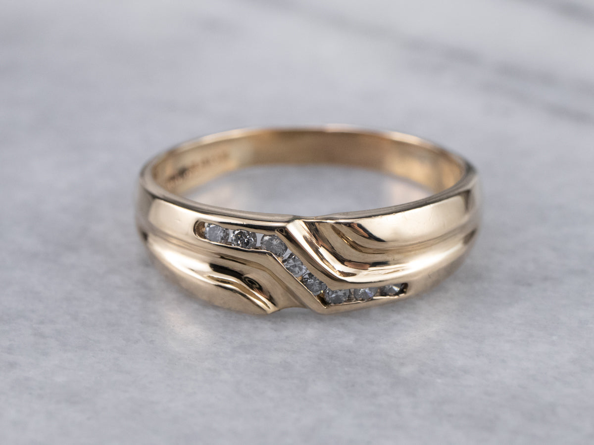 Modernist Channel Set Diamond Band