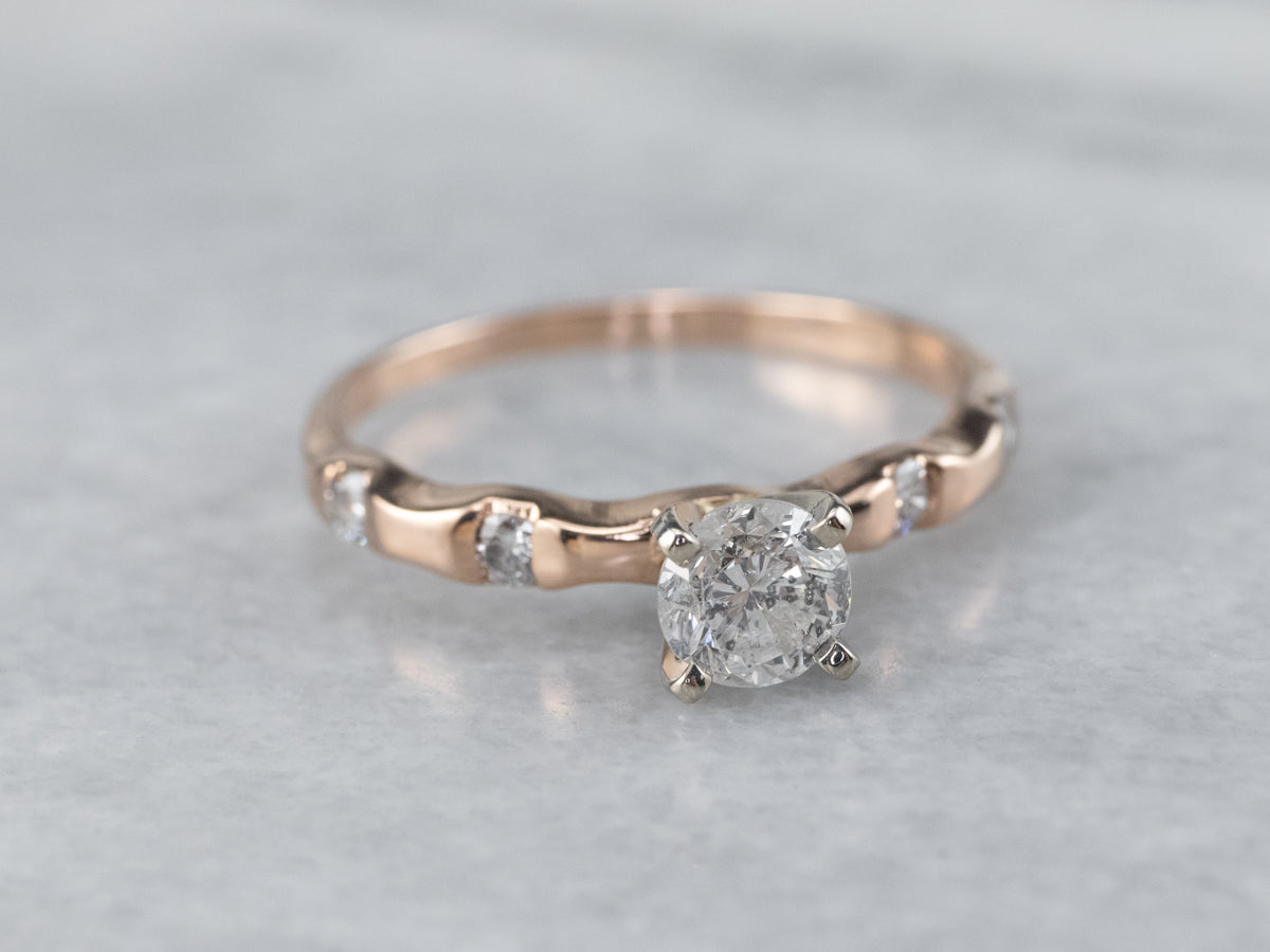 Rose Gold Diamond Engagement Ring