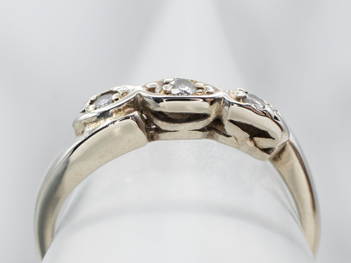 Three Stone Retro Era Diamond Band