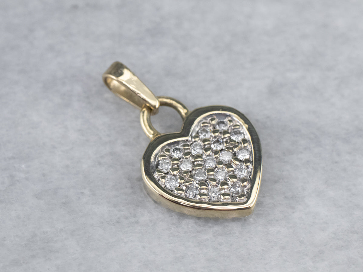 Diamond Heart Cluster Pendant