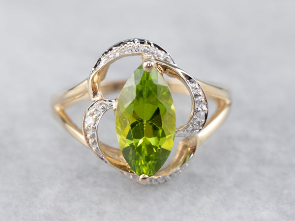 Marquise on sale peridot ring