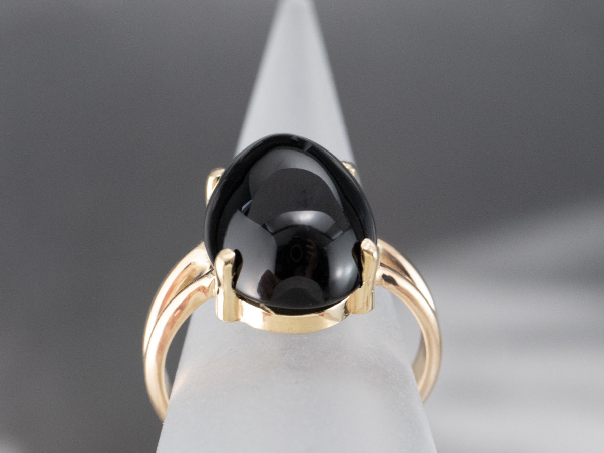 Vintage Gold Black Onyx Ring