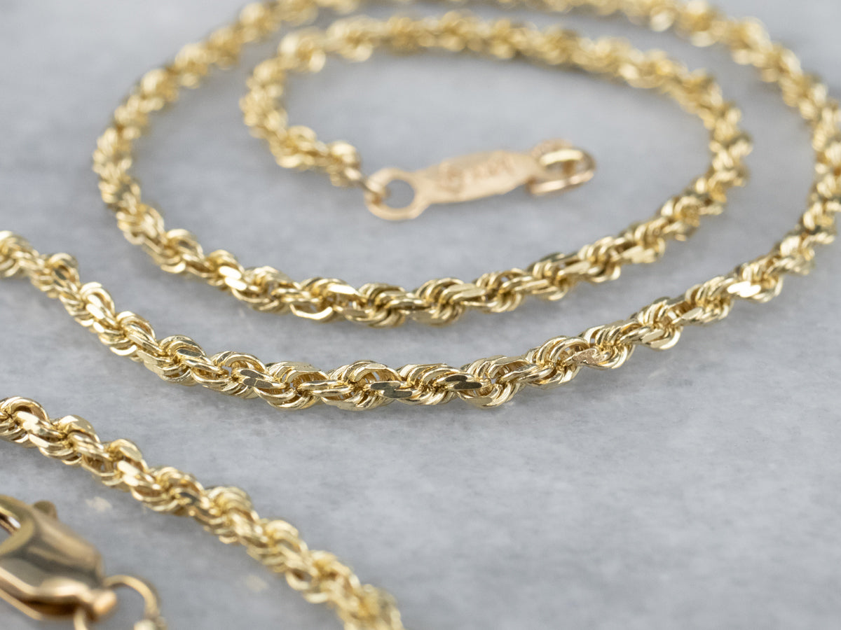 Yellow Gold Rope Twist Chain