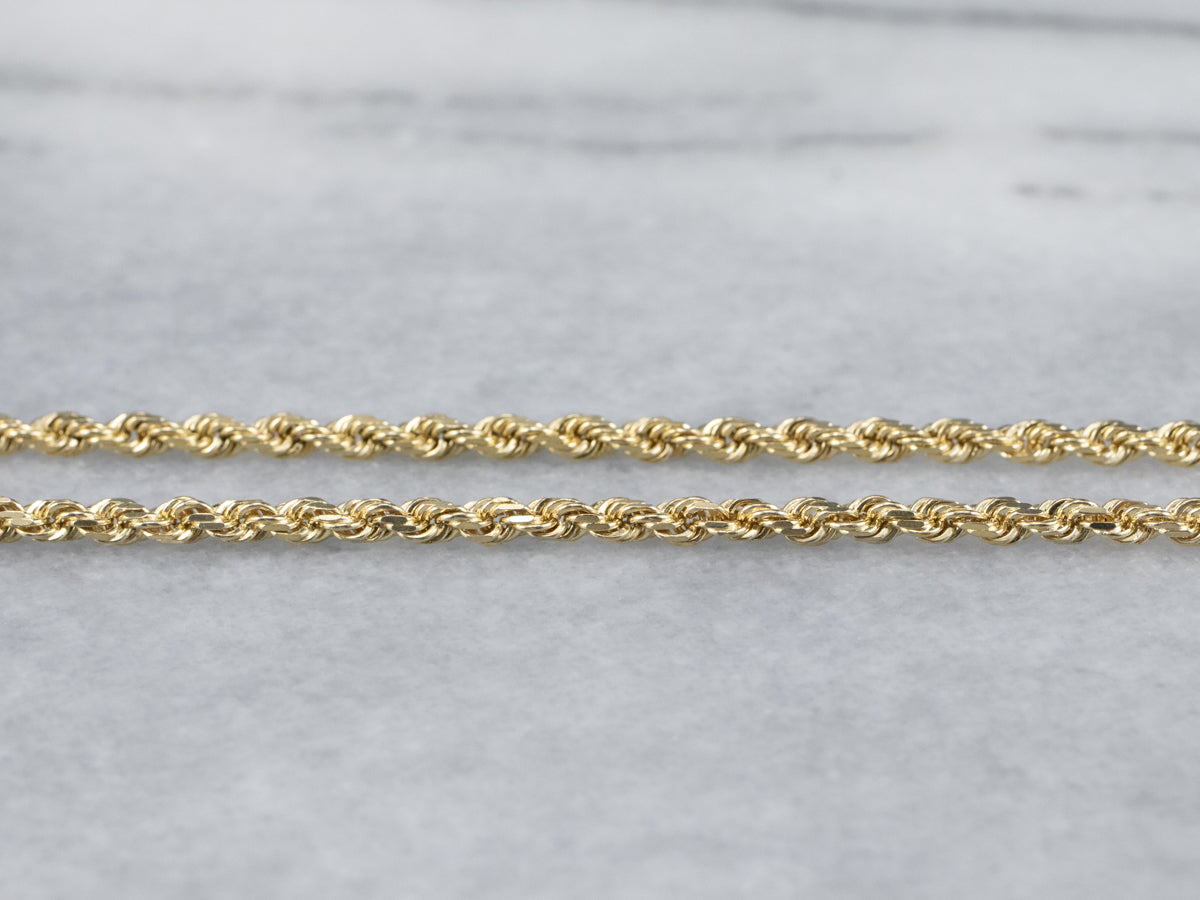 Yellow Gold Rope Twist Chain