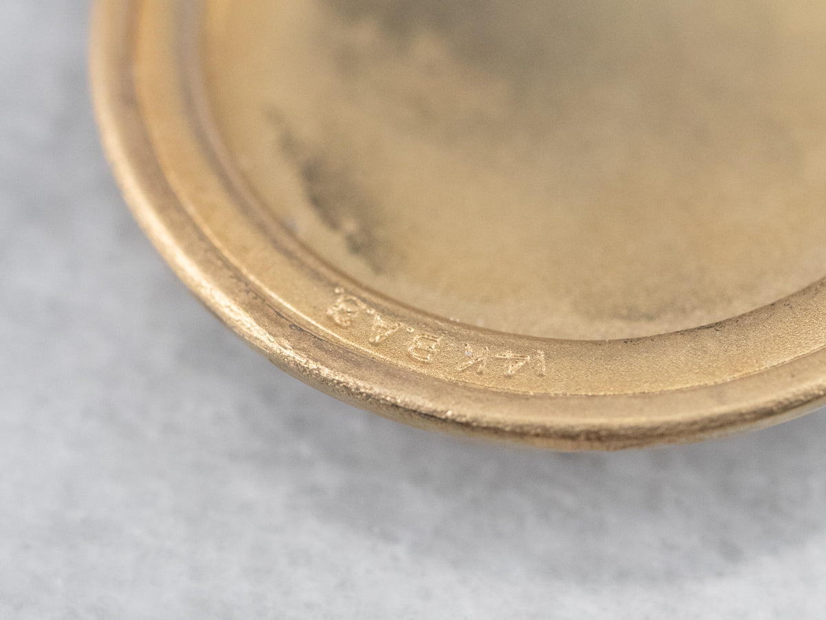 Sweet Round Gold Flower Locket