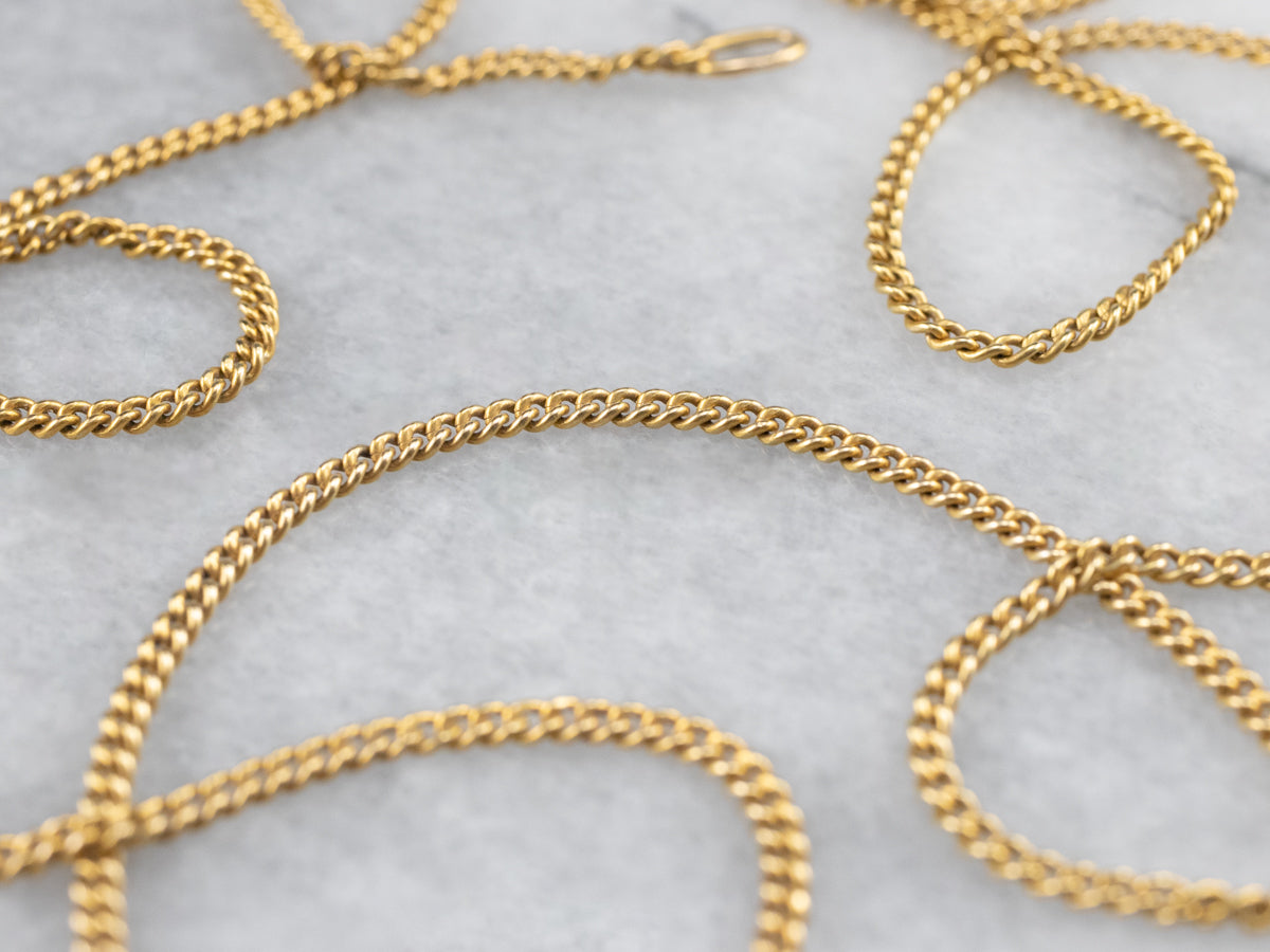 18K Yellow Gold Curb Chain