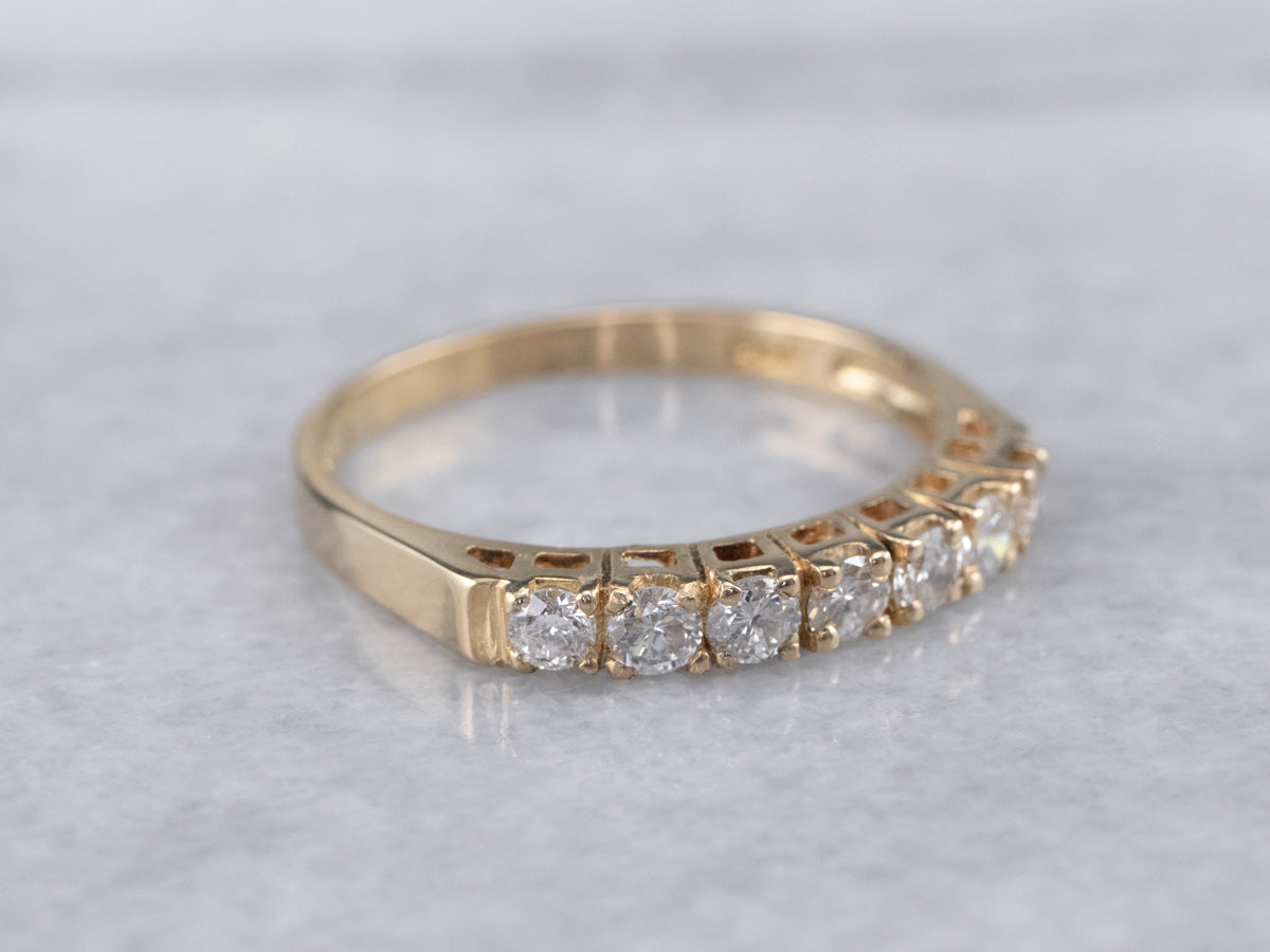 Vintage Gold Diamond Band