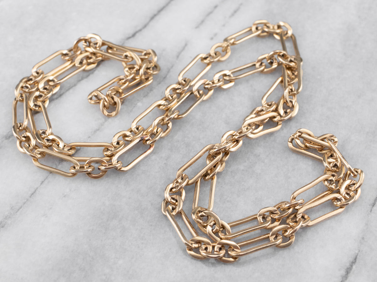 Vintage Gold Paperclip Chain