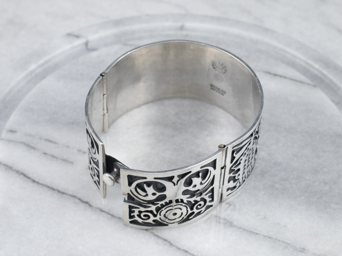 Sterling Silver on sale Patterned Bracelet