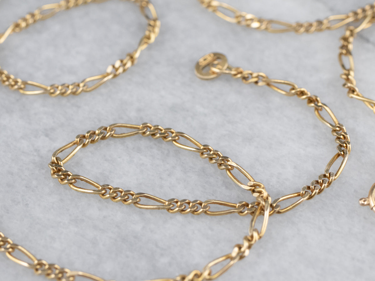 Yellow 14K Gold Figaro Chain