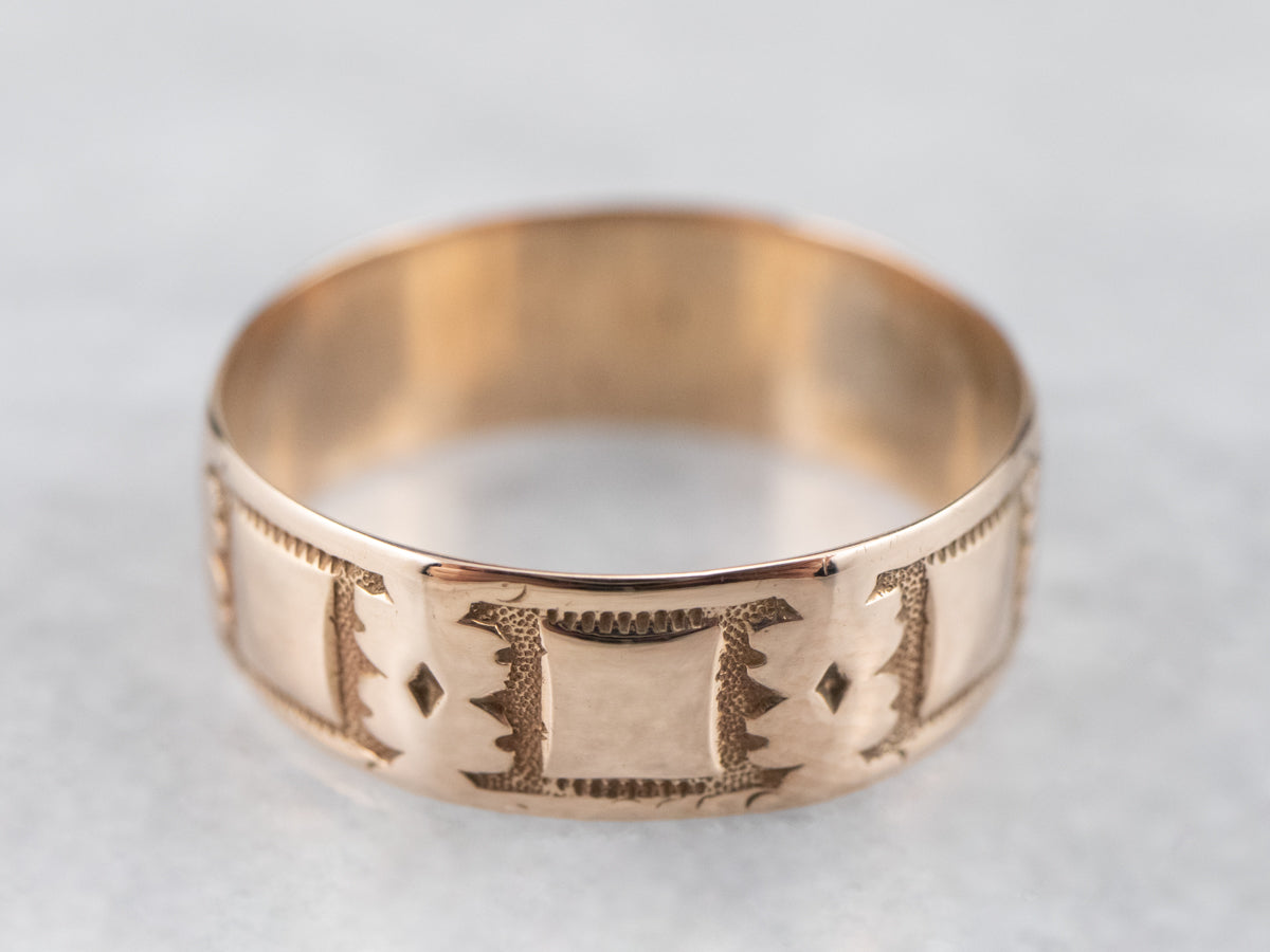 Victorian Rose Gold Cigar Band