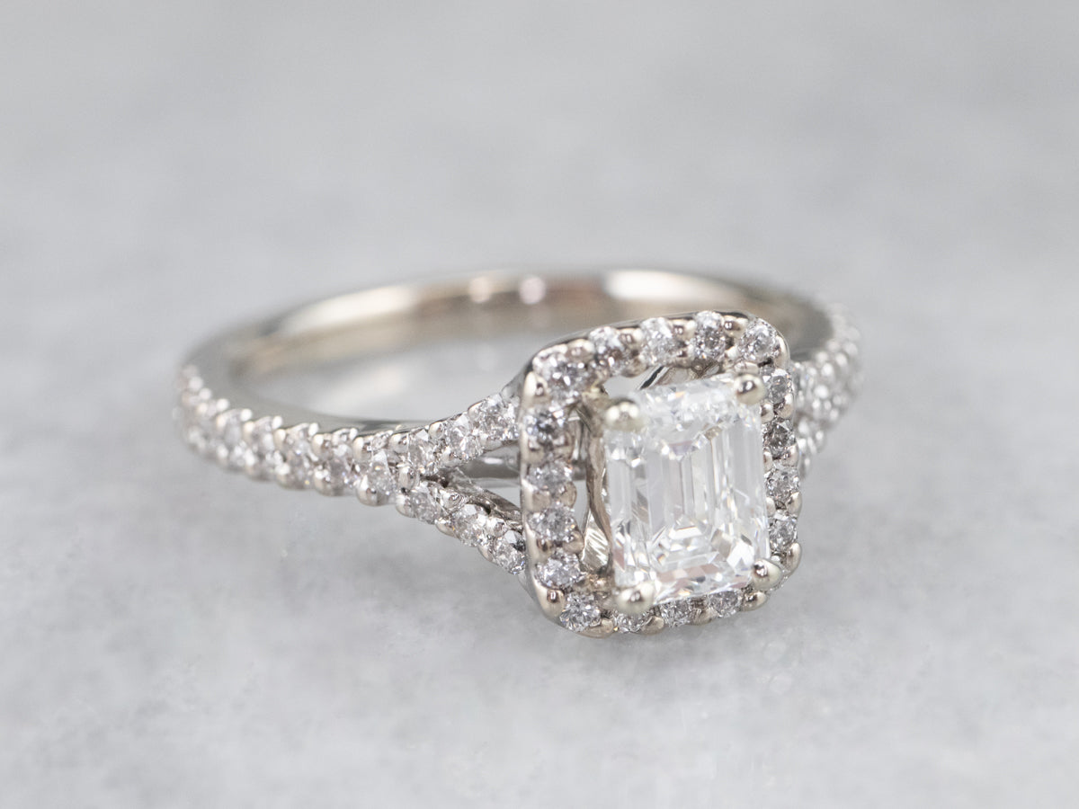 Diamond Halo Engagement Ring