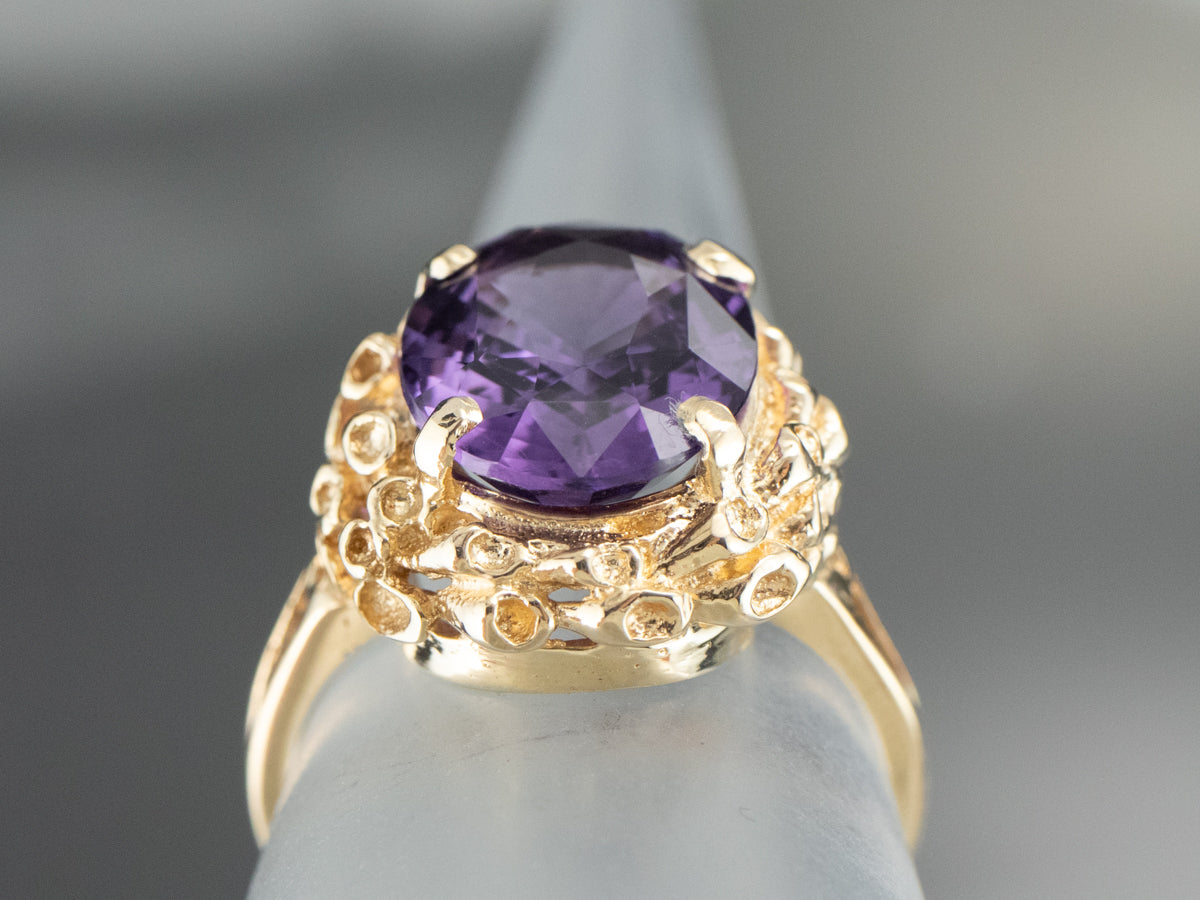 1970s Amethyst Cocktail Ring