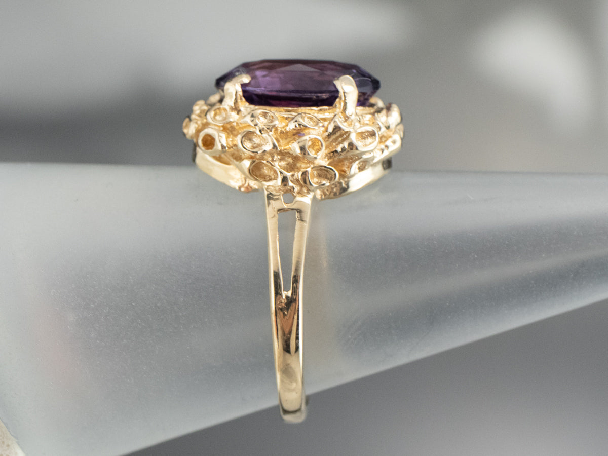 1970s Amethyst Cocktail Ring