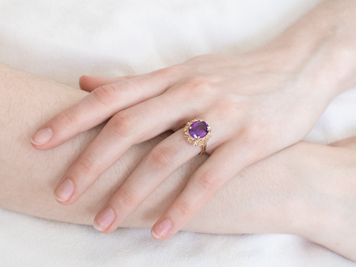 1970s Amethyst Cocktail Ring