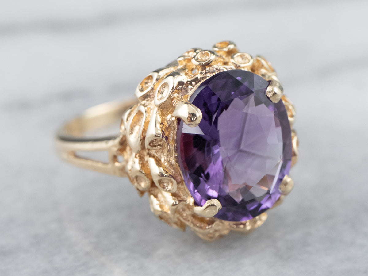 1970s Amethyst Cocktail Ring