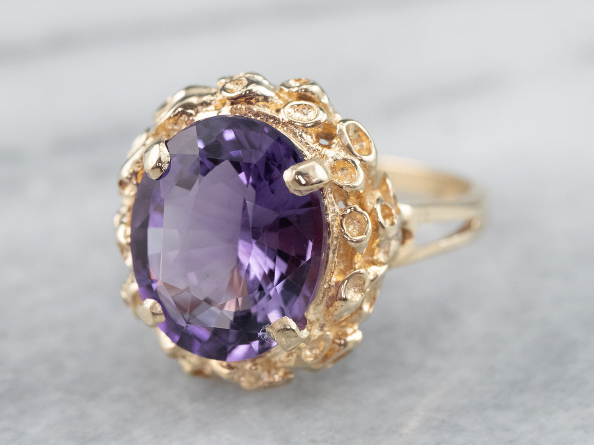 1970s Amethyst Cocktail Ring