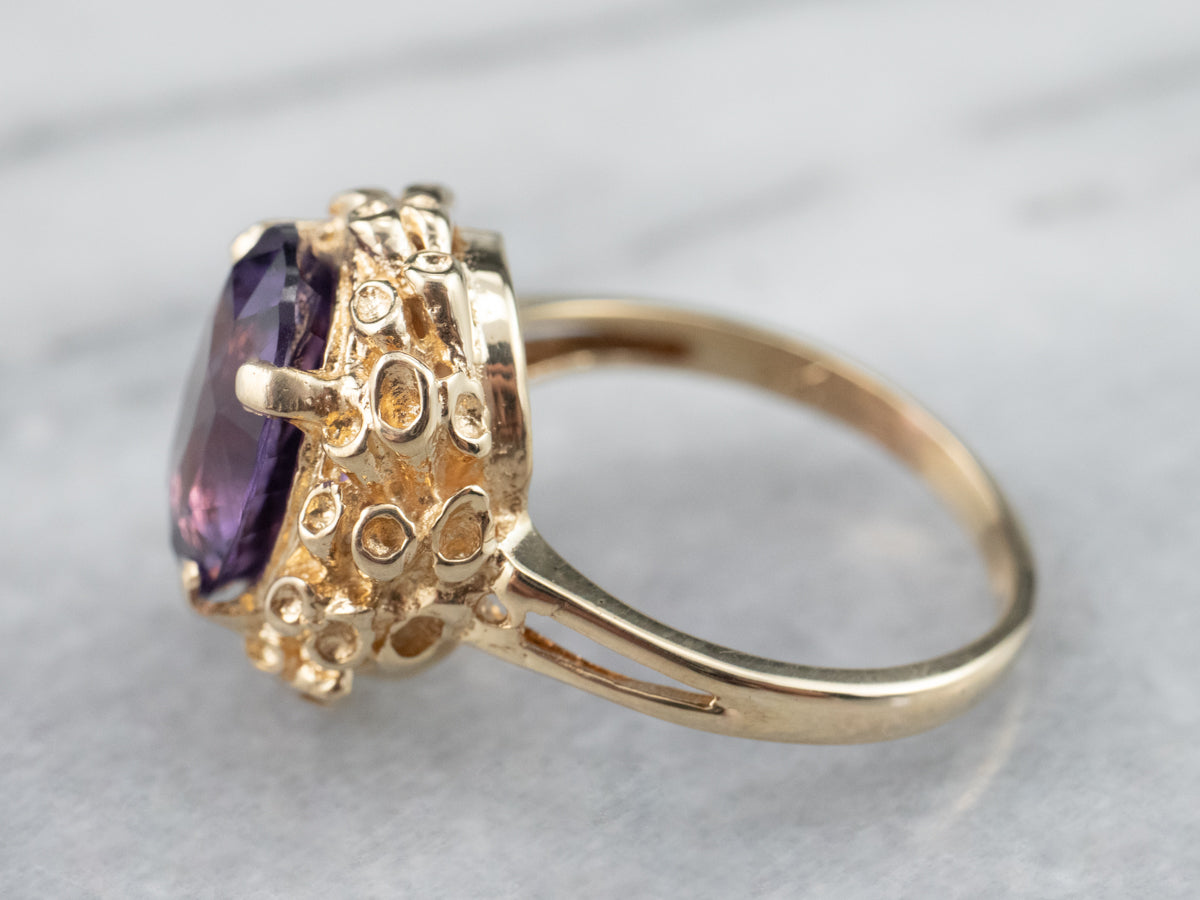 1970s Amethyst Cocktail Ring