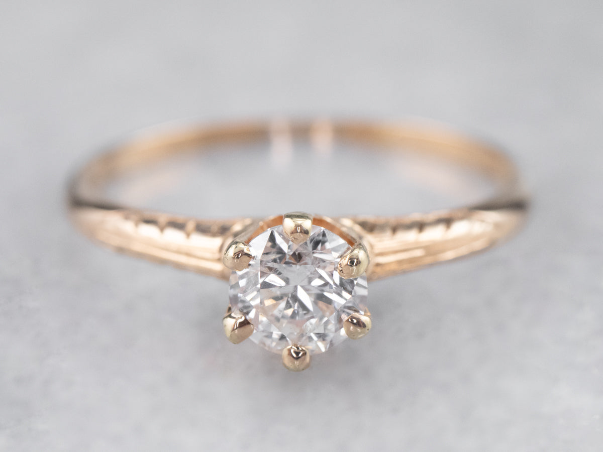 Ostby and Barton Diamond Solitaire Engagement Ring