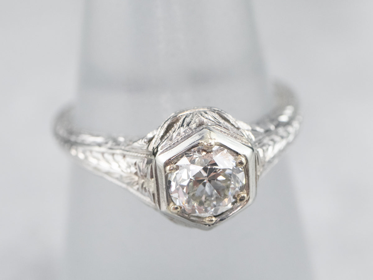 Antique Old European Cut Diamond Engagement Ring