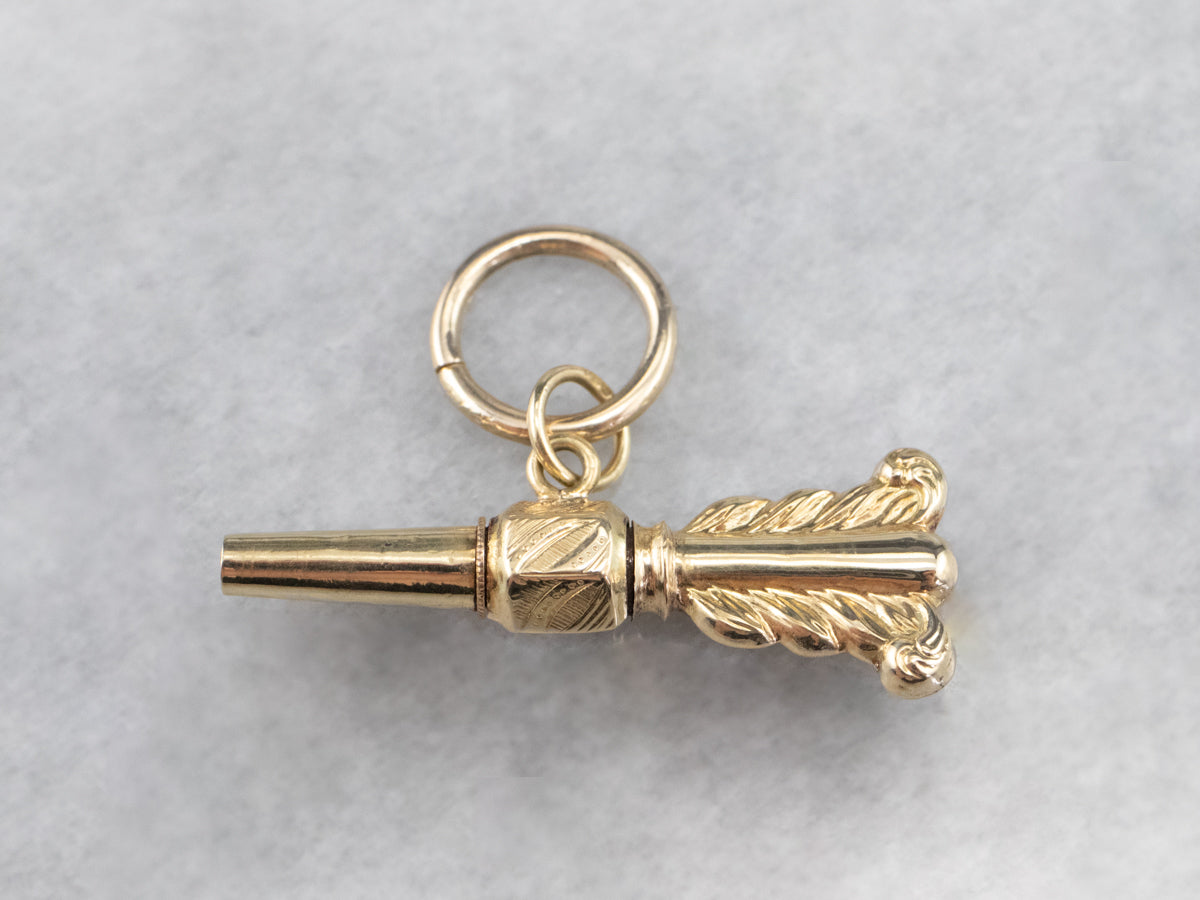 Fancy Gold Key Charm