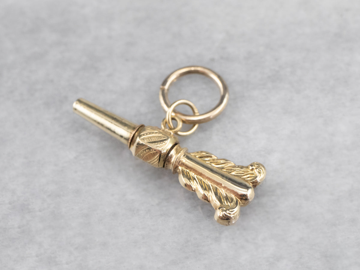 Fancy Gold Key Charm