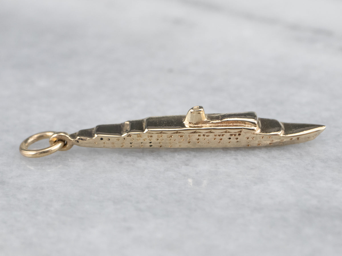 10K Yellow gold MS Victoria cruise ship charm