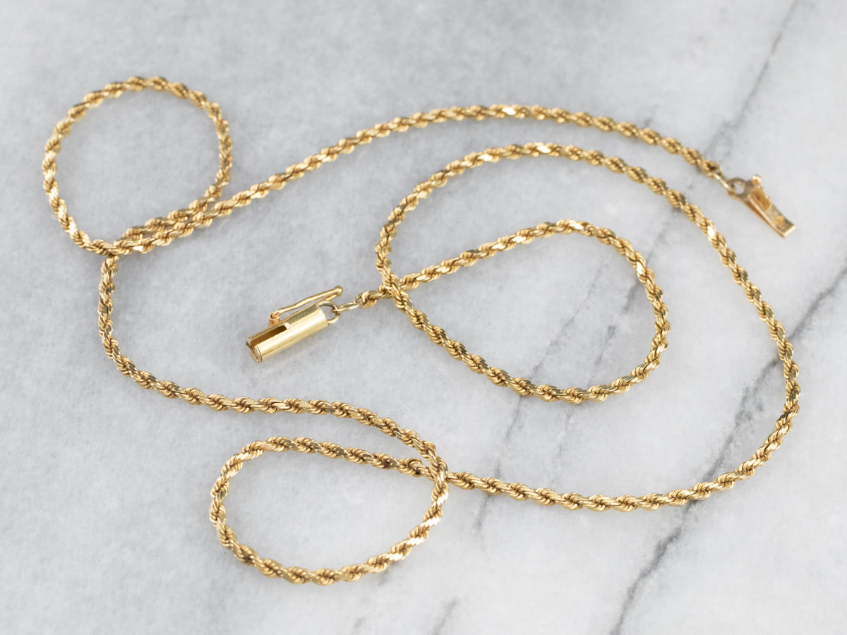 18K Gold Rope Twist Chain