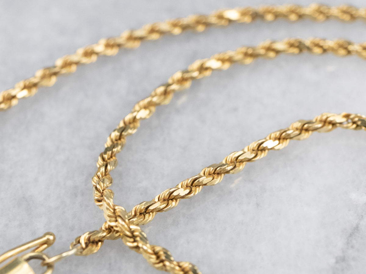 18K Gold Rope Twist Chain