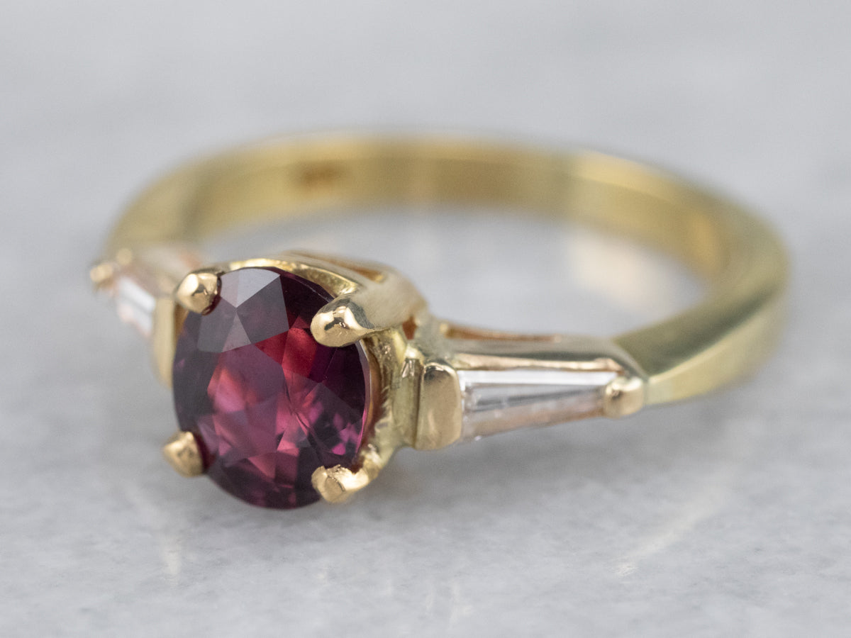 18k ruby deals and diamond ring