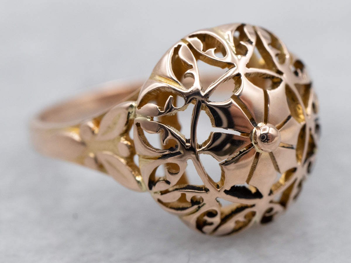 Gold Filigree Mandala Ring