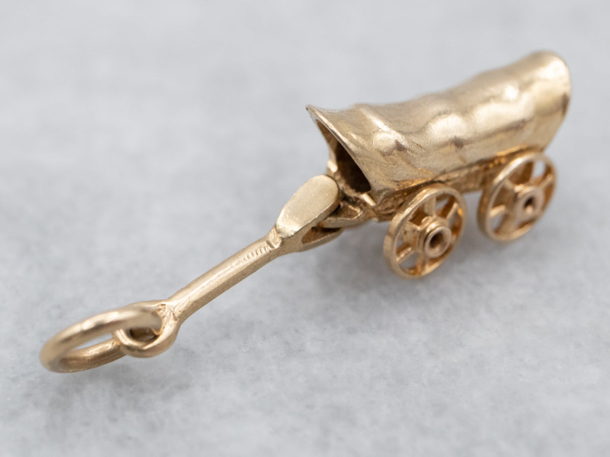 Westward HO! Vintage Covered Wagon Charm