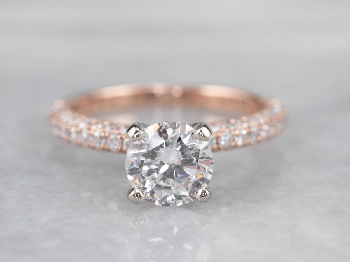 Modern GIA Diamond Engagement Ring