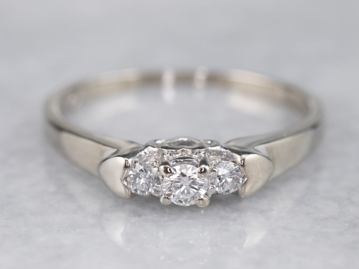 Three Stone Diamond Engagement Ring