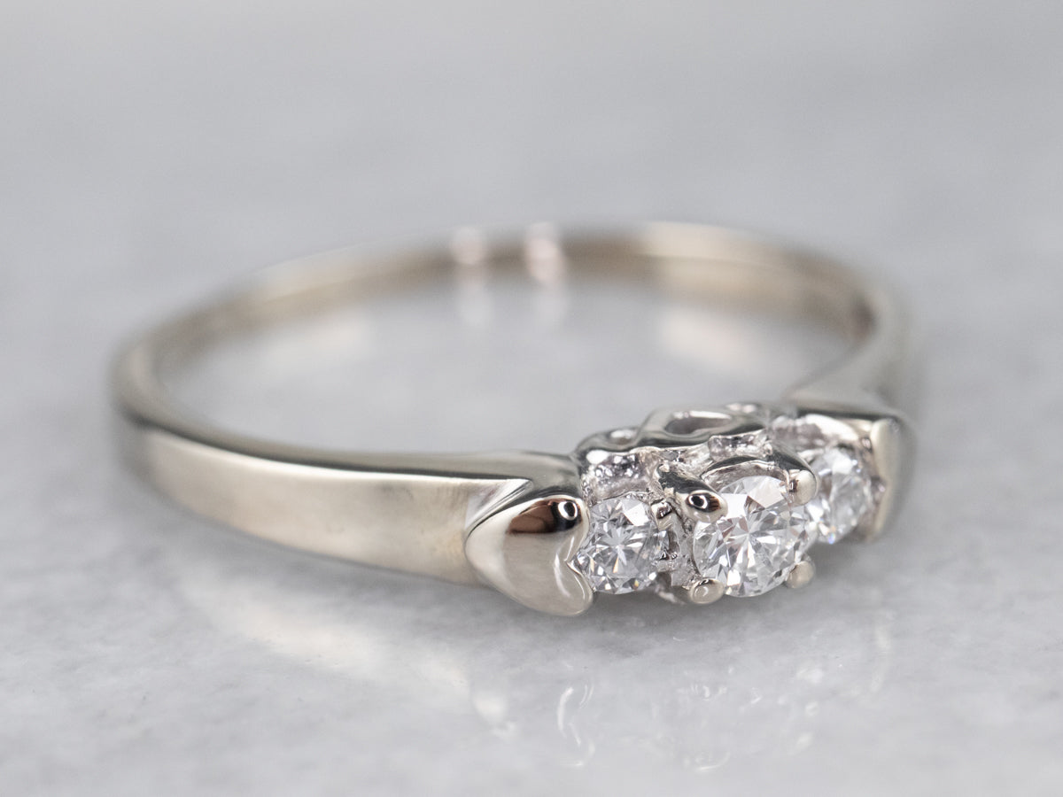 Three Stone Diamond Engagement Ring