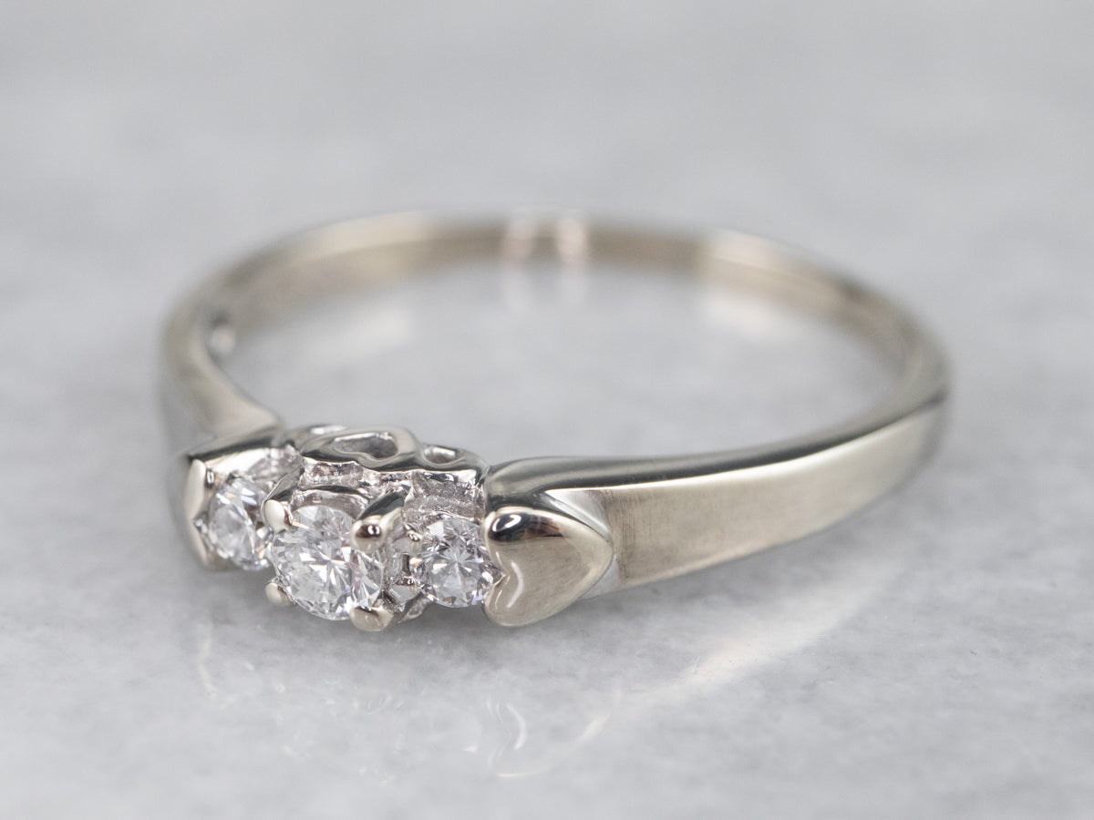 Three Stone Diamond Engagement Ring